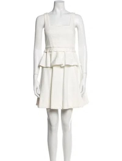 Pre-owned Marc By Marc Jacobs Square Neckline Mini Dress In White
