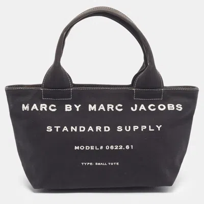 Pre-owned Marc By Marc Jacobs Standard Supply Black Canvas Tote
