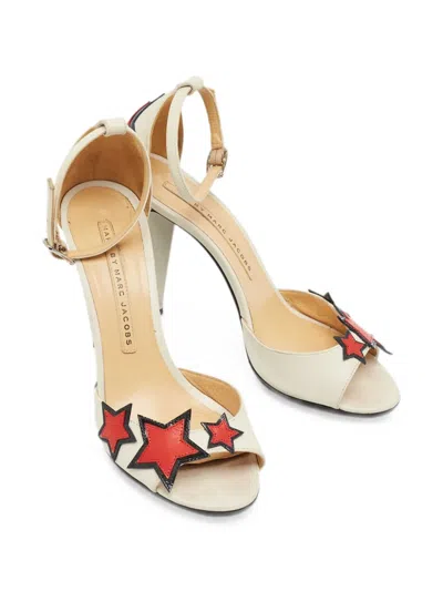 Pre-owned Marc By Marc Jacobs Star-patch Ankle-strap Sandals In Neutral