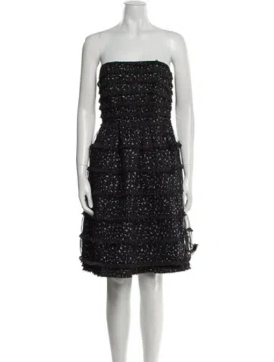 Pre-owned Marc By Marc Jacobs Strapless Mini Dress In Black