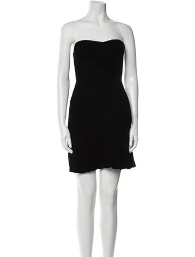 Pre-owned Marc By Marc Jacobs Strapless Mini Dress In Black
