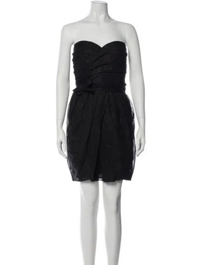Pre-owned Marc By Marc Jacobs Strapless Mini Dress In Black