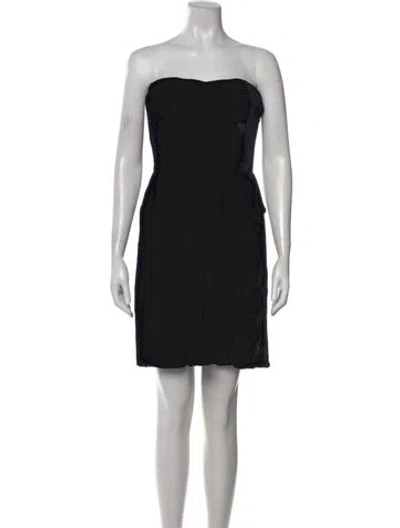 Pre-owned Marc By Marc Jacobs Strapless Mini Dress In Black
