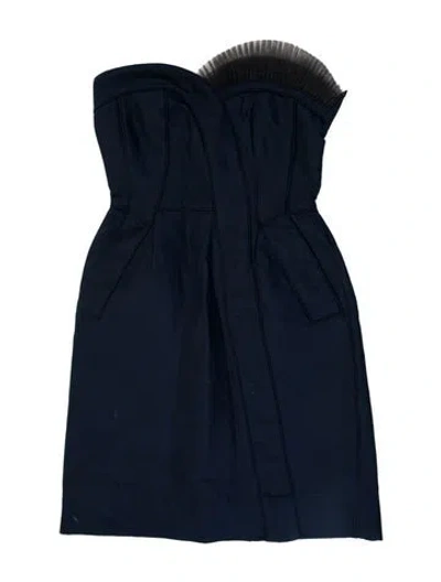 Pre-owned Marc By Marc Jacobs Strapless Mini Dress In Blue