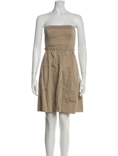 Pre-owned Marc By Marc Jacobs Strapless Mini Dress In Neutral