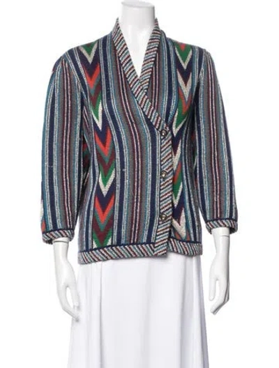 Pre-owned Marc By Marc Jacobs Striped Blazer In Blue