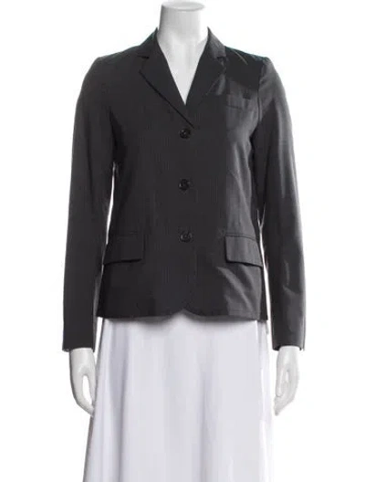 Pre-owned Marc By Marc Jacobs Striped Blazer In Grey