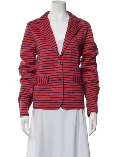 Pre-owned Marc By Marc Jacobs Striped Blazer In Red