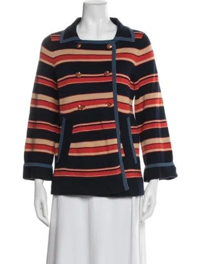 Pre-owned Marc By Marc Jacobs Striped Jacket In Blue