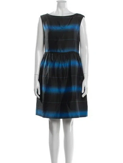 Pre-owned Marc By Marc Jacobs Striped Knee-length Dress In Black