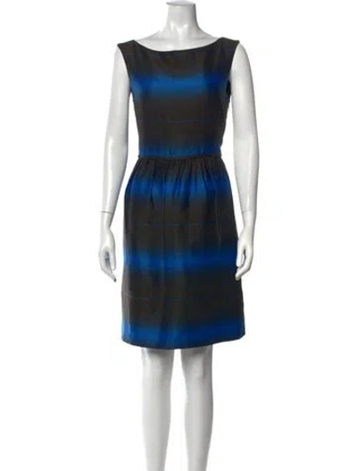 Pre-owned Marc By Marc Jacobs Striped Knee-length Dress In Black/blue