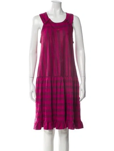 Pre-owned Marc By Marc Jacobs Striped Knee-length Dress In Pink