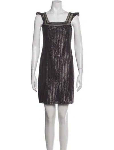 Pre-owned Marc By Marc Jacobs Striped Mini Dress In Black