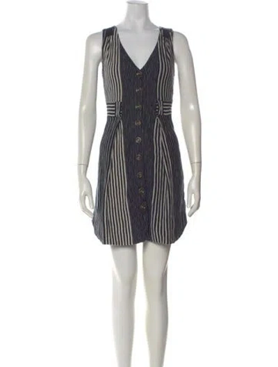 Pre-owned Marc By Marc Jacobs Striped Mini Dress In Blue