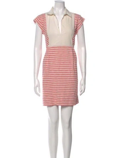 Pre-owned Marc By Marc Jacobs Striped Mini Dress In Pink