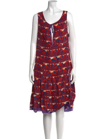 Pre-owned Marc By Marc Jacobs Striped Mini Dress In Red