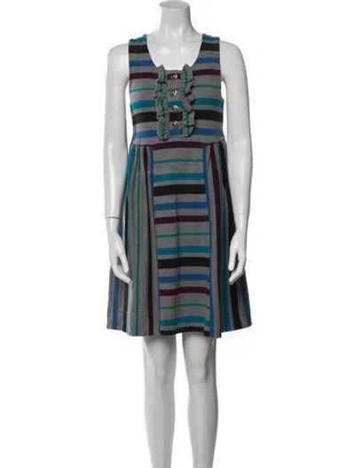 Pre-owned Marc By Marc Jacobs Striped Mini Dress W/ Tags In Multi