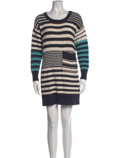 Pre-owned Marc By Marc Jacobs Striped Scoop Neck Sweater In Neutral