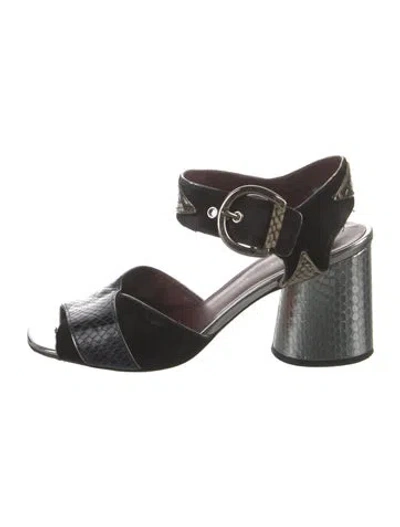 Pre-owned Marc By Marc Jacobs Suede Animal Print Sandals