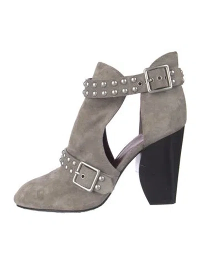 Pre-owned Marc By Marc Jacobs Suede Printed Pumps In Gray