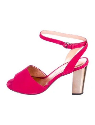 Pre-owned Marc By Marc Jacobs Suede Printed Sandals In Pink