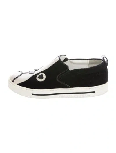 Pre-owned Marc By Marc Jacobs Suede Printed Sneakers In Black