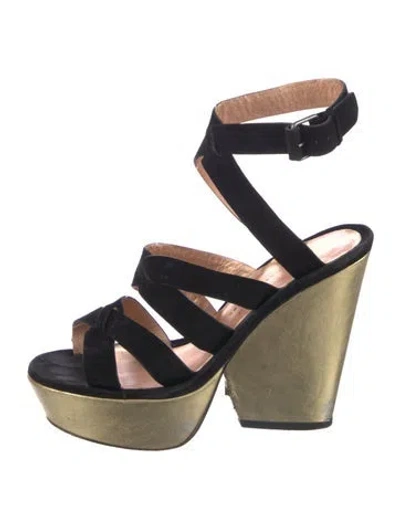 Pre-owned Marc By Marc Jacobs Suede Sandals In Black