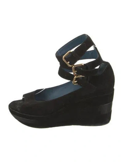 Pre-owned Marc By Marc Jacobs Suede Sandals In Black