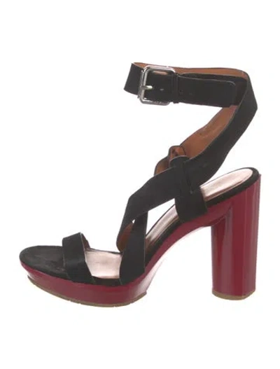 Pre-owned Marc By Marc Jacobs Suede Sandals In Burgundy