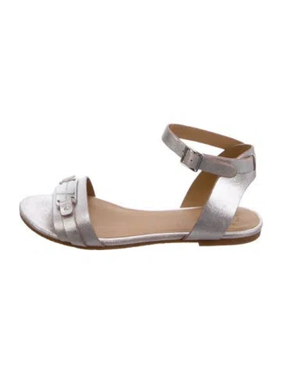 Pre-owned Marc By Marc Jacobs Suede Sandals In Silver