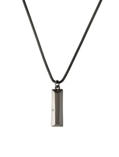 Pre-owned Marc By Marc Jacobs Textured Pendant Necklace, 17.5" In Multicolor