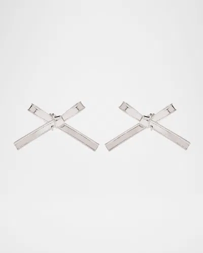 Marc By Marc Jacobs The Lingerie Bow Earrings In Silver