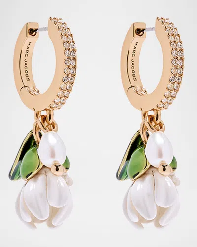 Marc By Marc Jacobs The Rooted Daisy Hoop Earrings In Neutral