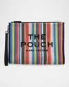 Marc By Marc Jacobs The Stripe Mesh Large Pouch Bag In Purple