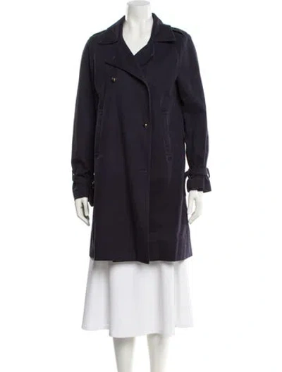 Pre-owned Marc By Marc Jacobs Trench Coat In Blue