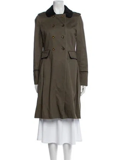 Pre-owned Marc By Marc Jacobs Trench Coat In Green