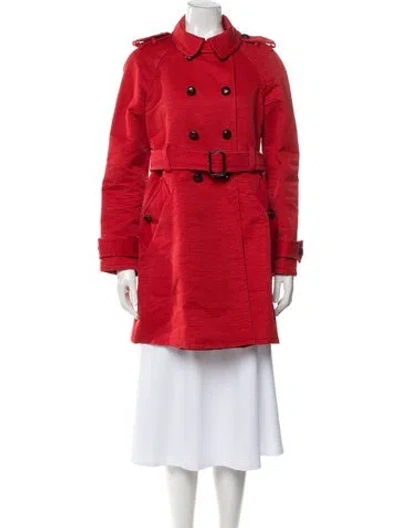 Pre-owned Marc By Marc Jacobs Trench Coat In Red