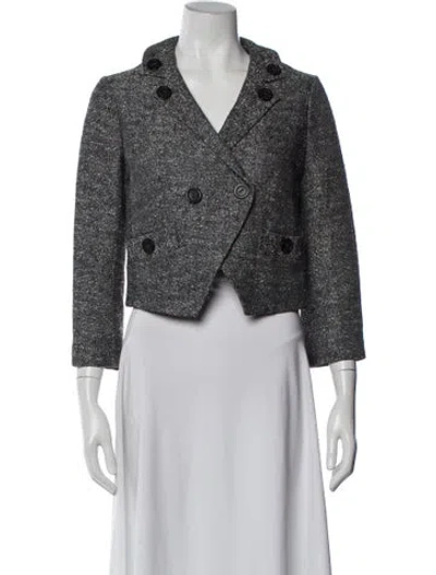 Pre-owned Marc By Marc Jacobs Tweed Pattern Blazer In Gray