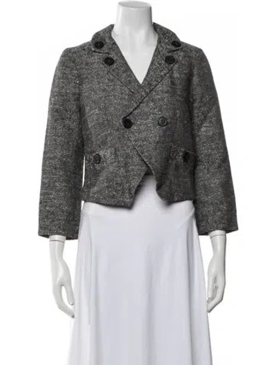 Pre-owned Marc By Marc Jacobs Tweed Pattern Blazer In Grey