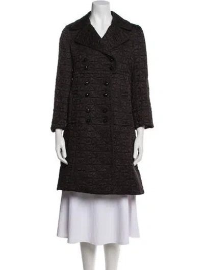 Pre-owned Marc By Marc Jacobs Tweed Pattern Coat In Brown