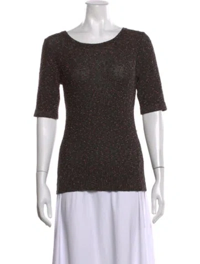 Pre-owned Marc By Marc Jacobs Tweed Pattern Crew Neck Sweater In Brown