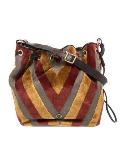 Pre-owned Marc By Marc Jacobs Velvet Shoulder Bag In Brown