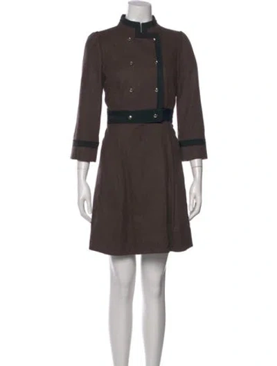 Pre-owned Marc By Marc Jacobs Virgin Wool Mini Dress In Multi