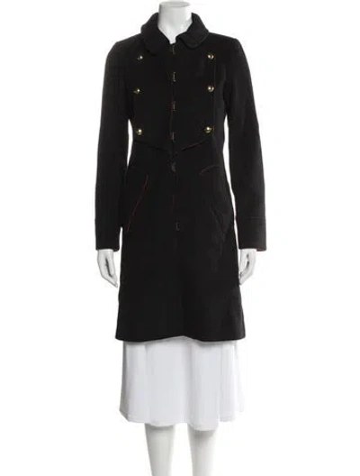 Pre-owned Marc By Marc Jacobs Virgin Wool Peacoat In Black