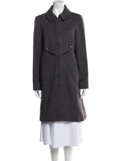 Pre-owned Marc By Marc Jacobs Virgin Wool Peacoat In Gray