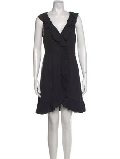 Pre-owned Marc By Marc Jacobs V-neck Mini Dress In Black