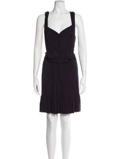 Pre-owned Marc By Marc Jacobs V-neck Mini Dress In Black