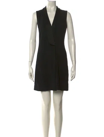 Pre-owned Marc By Marc Jacobs V-neck Mini Dress In Black