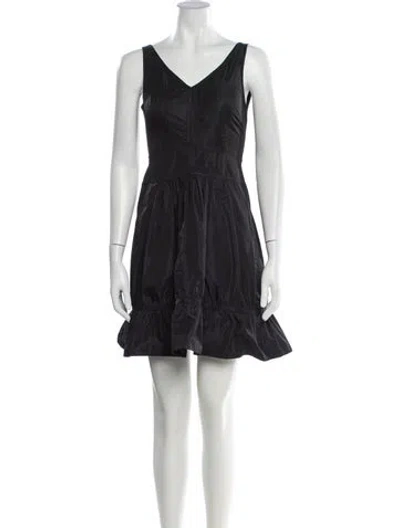 Pre-owned Marc By Marc Jacobs V-neck Mini Dress In Black