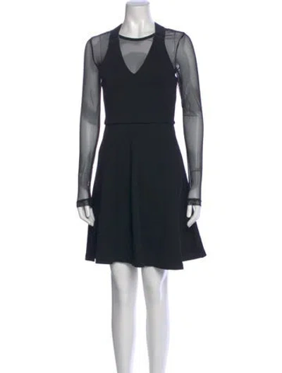 Pre-owned Marc By Marc Jacobs V-neck Mini Dress In Black